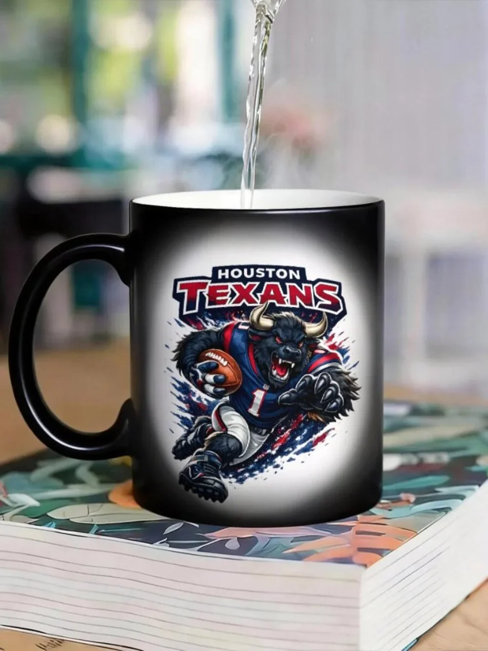 Houston Texans Matte Heat Reactive Mug NFL Football Fan Cup 11oz